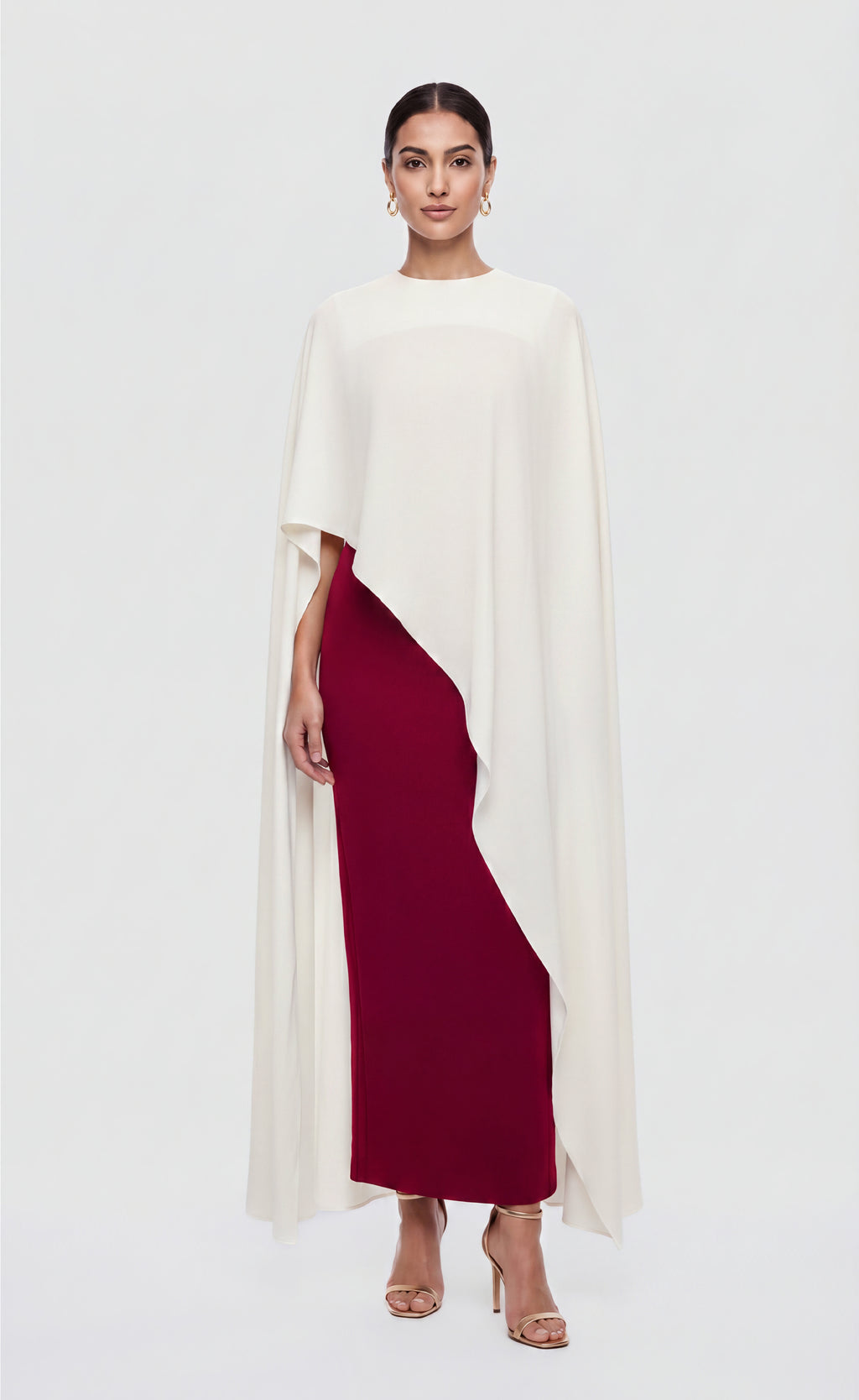 Cream & Maroon