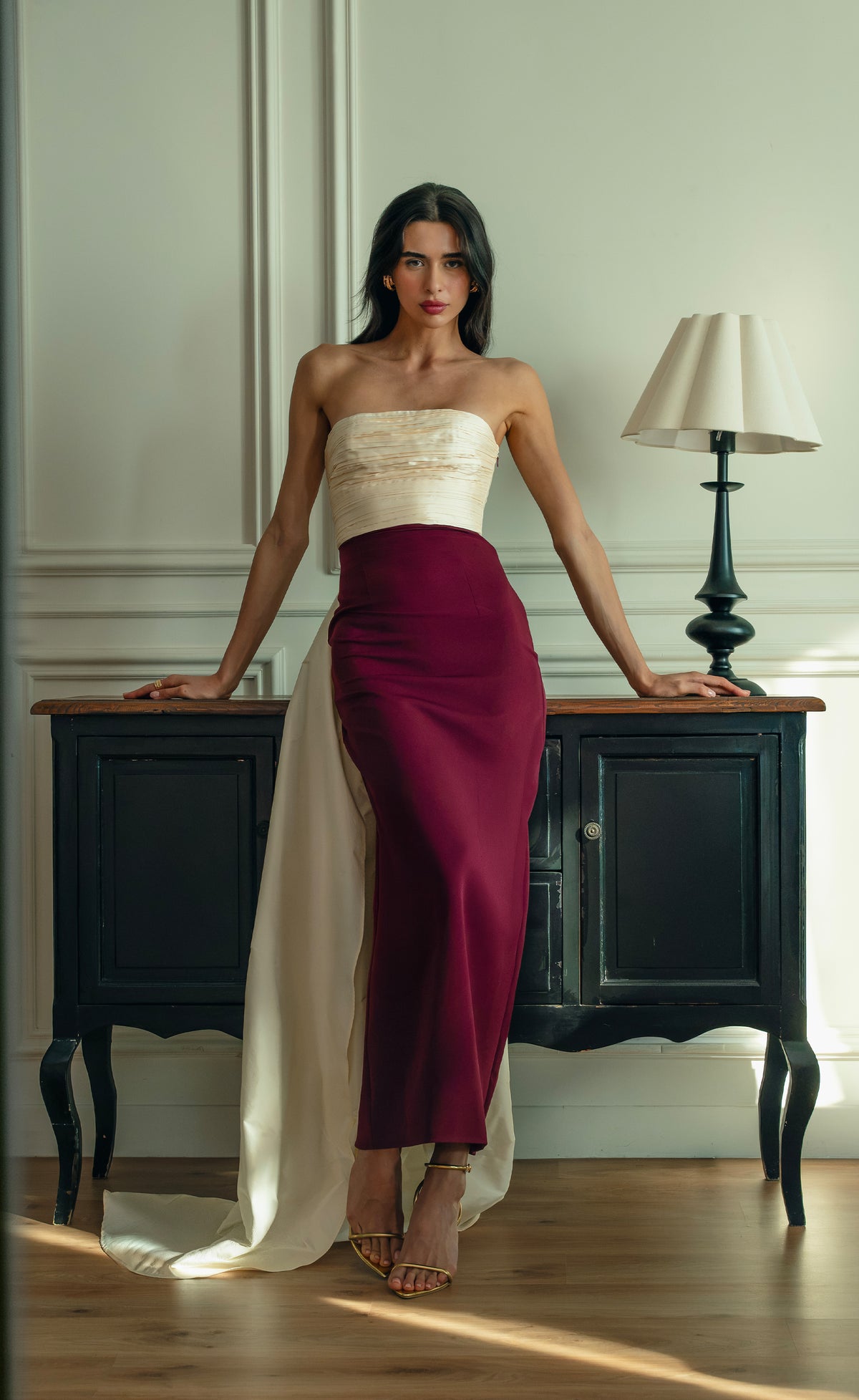 White & Maroon